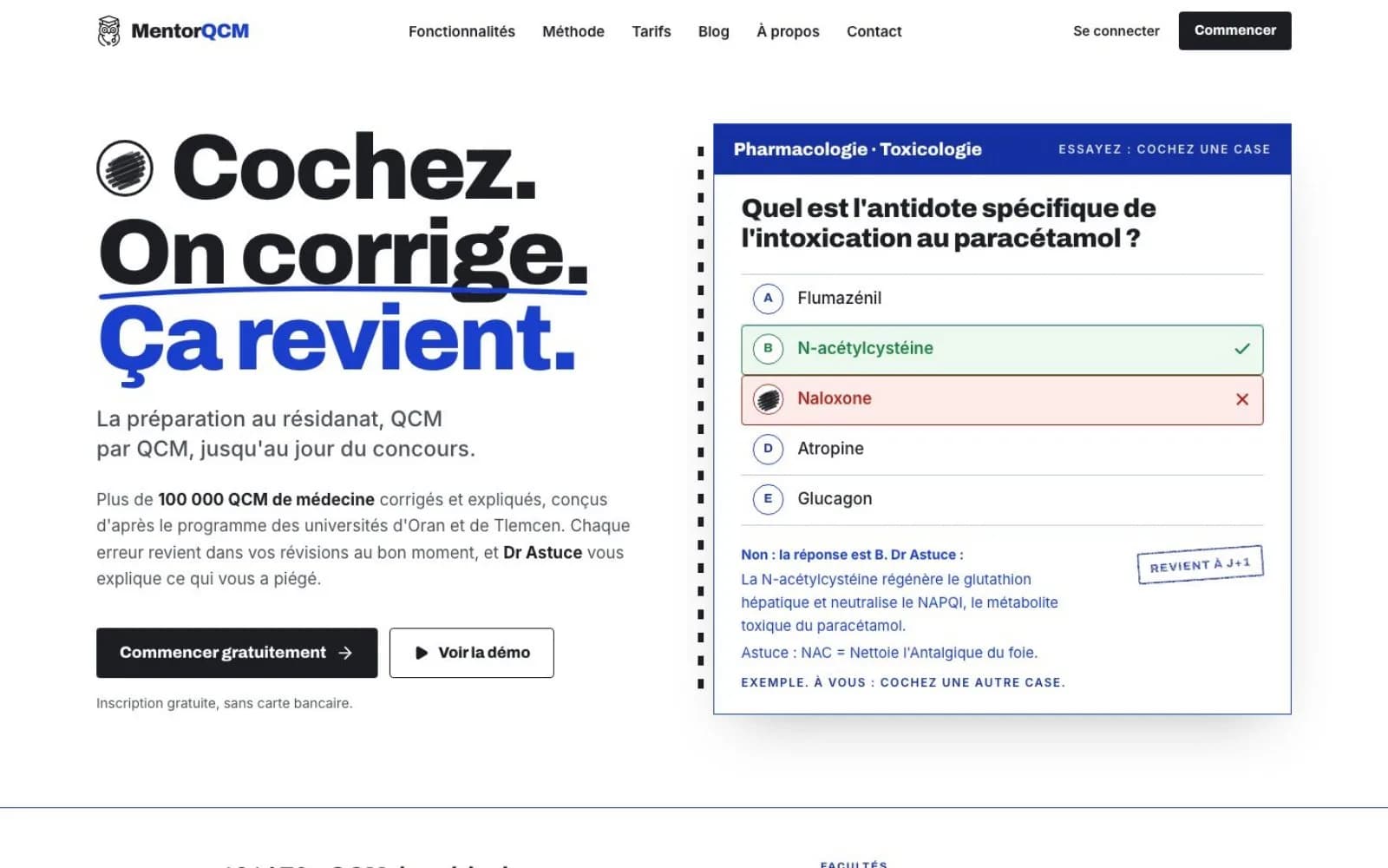 MentorQCM — E-learning médical